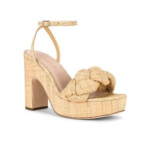 ISO Loeffler Randall Fae Platform Sandal in Natural